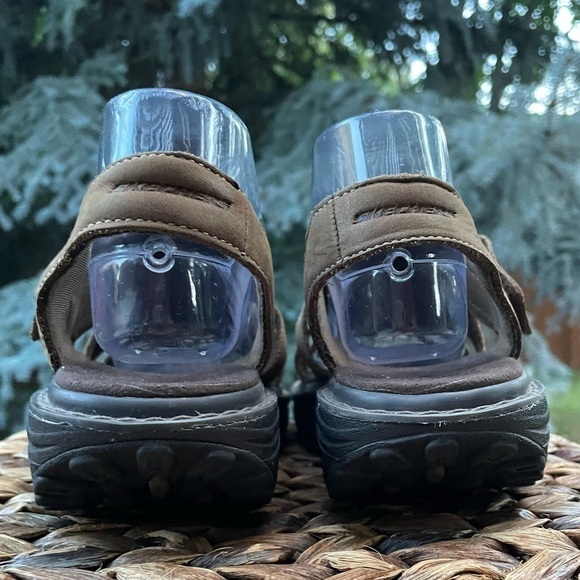 Skechers Shape-Ups 12295 Fisherman Brown Leather Rocker Toning Sandals US size 9 - Picture 6 of 9